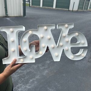 Illuminated Love Marquee Sign